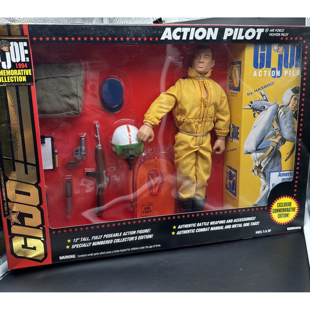 Hasbro G.I. Joe Action Pilot 12" Commemorative Collection Air Force Figure 1994